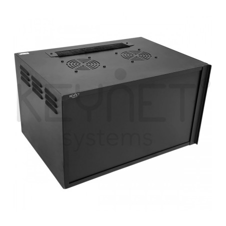 Armario rack mural 19" Keynet FR10-S0654 - 6U, 560x400x320mm, puerta metálica, montado