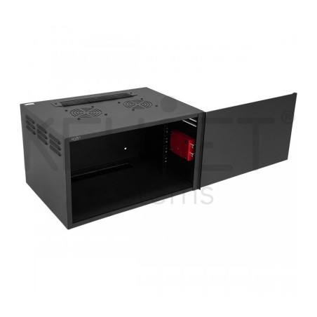 Armario rack mural 19" Keynet FR10-S0654 - 6U, 560x400x320mm, puerta metálica, montado