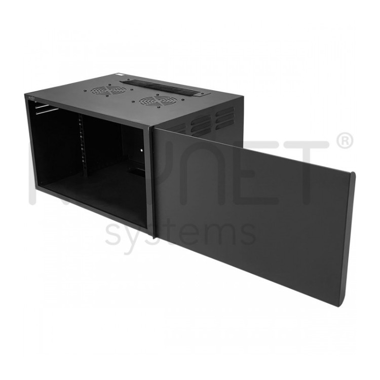 Armario rack mural 19" Keynet FR10-S0654 - 6U, 560x400x320mm, puerta metálica, montado