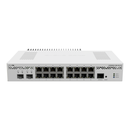 Cloud Core de 4 núcleos a 1,7 Ghz, 4Gb de RAM, x16 Gb, 2 SFP+, RouterOS, Level 6. Sin ventiladores