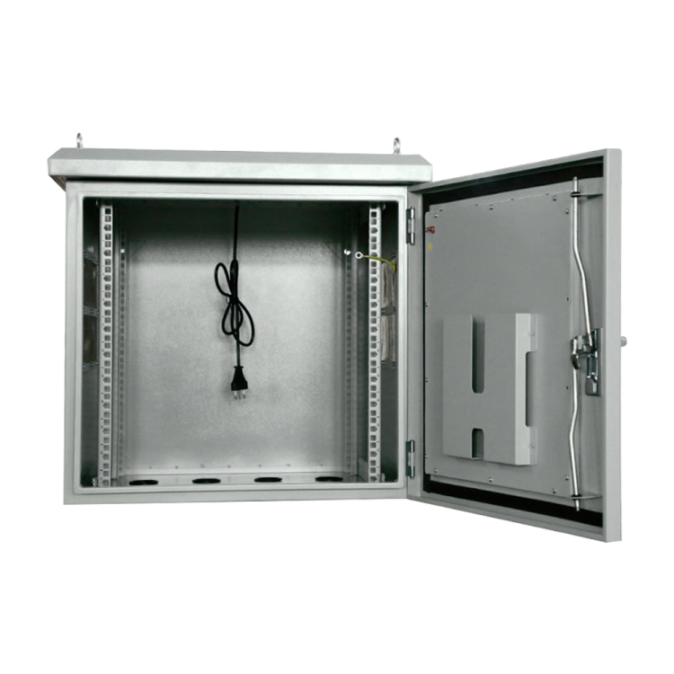 Rack de pared 19" de exterior 9U, F450 / AL475 / AN600mm, carga 100Kg, vacío. Montado, IP65