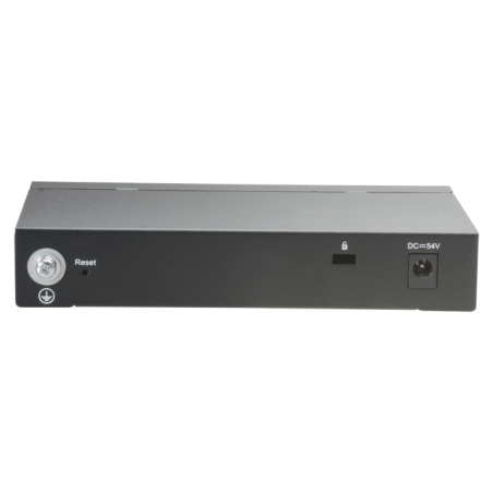 Switch Gestionable L2, 4 puertos Gigabit PoE 54W, x2 UPLINK