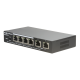 Switch Gestionable L2, 4 puertos Gigabit PoE 54W, x2 UPLINK