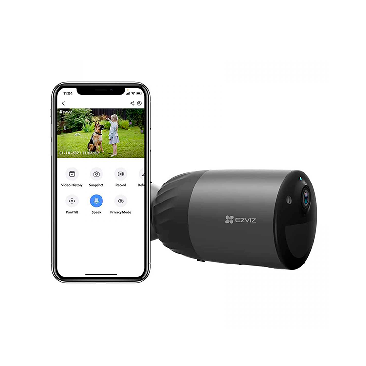 Cámara IP Wifi 4Mpx, IR 10mts, 2.8mm, H.265. Batería 270 días, ROM 32Gb & CloudPlay Ezviz