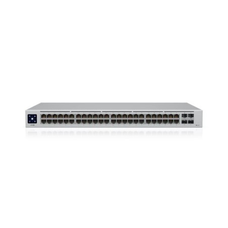 UniFi Switch 48 puertos Gb (x32 POE+ 48V 802.3af/at), 195W y 4 puertos SFP fibra. RACK