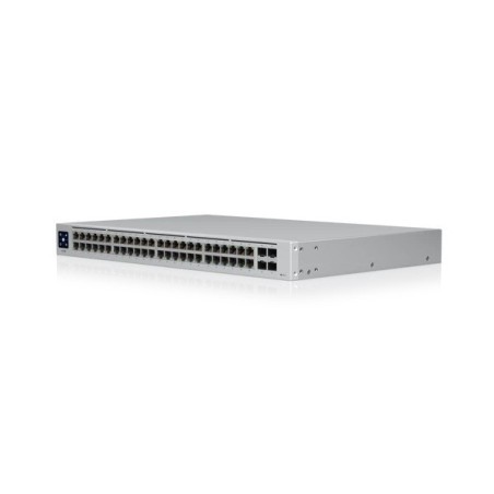 UniFi Switch 48 puertos Gb (x32 POE+ 48V 802.3af/at), 195W y 4 puertos SFP fibra. RACK