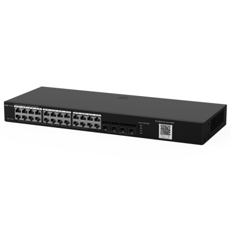 Switch Gestionable L2, 24 puertos Gigabit, x4 puertos SFP ,para rack 19"