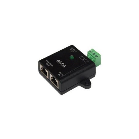 Adaptador POE Industrial Input Voltage Nominal 48Vdc, con botón de reset remoto