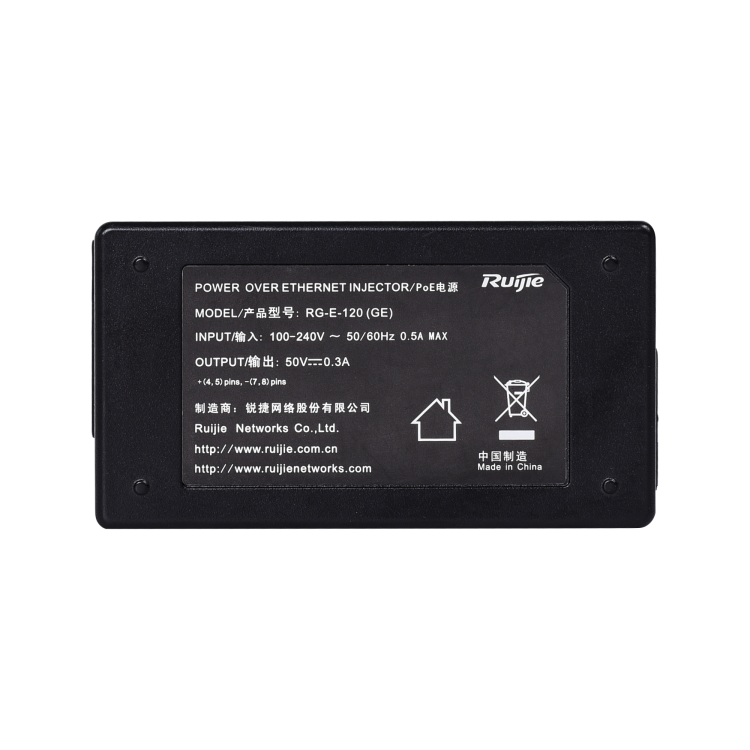 Inyector POE 10/100/1000 802.3af. 48v 15.4W