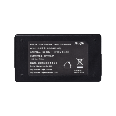 Inyector POE 10/100/1000 802.3af. 48v 15.4W