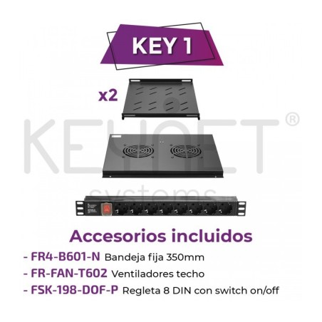 Rack Servidor de 19",42U, F600 / AN600 / AL2055mm. carga 800Kg. Montado