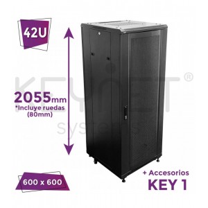 Rack Servidor de 19", 47U, F1000 / AN800 / AL2277mm. carga 800Kg. Accesorios KEY3 incluidos