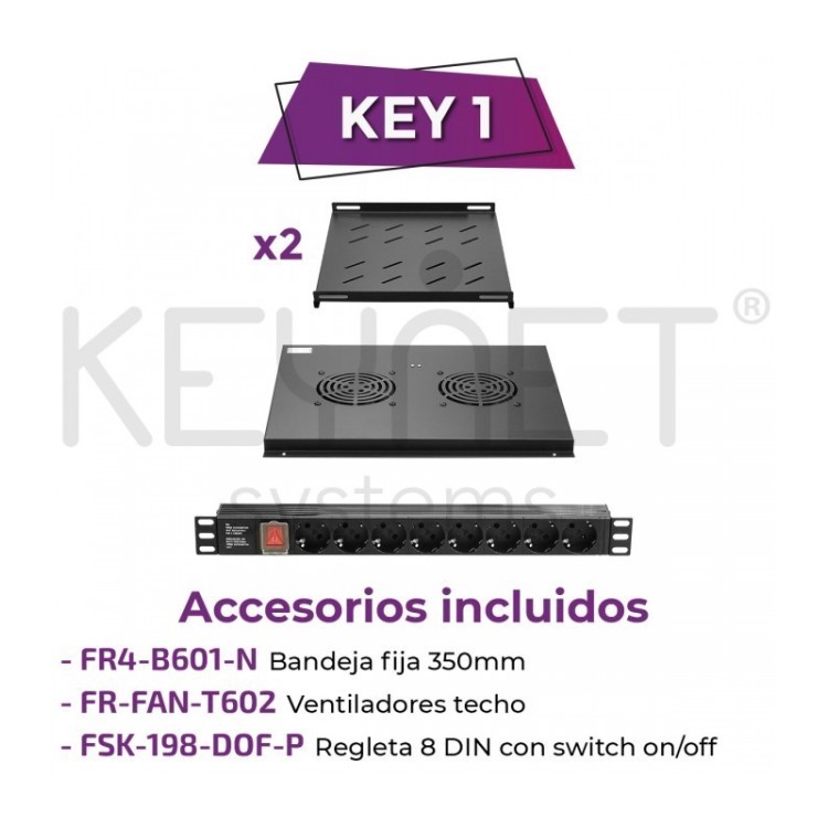Rack Servidor de 19",42U, F800 / AN600 / AL2055mm. Carga 800Kg.