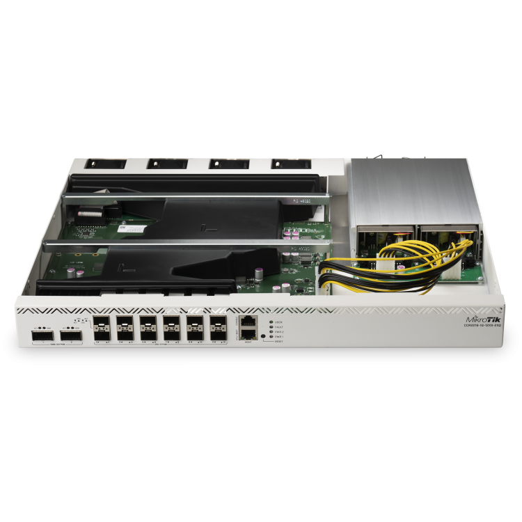 Cloud Core rack 1U Mikrotik CCR2216-1G-12XS-2XQ - 12x SFP28 25G, 2x QSFP28 100G, L3HW