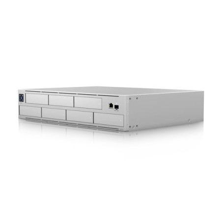 Grabador Ubiquiti NVR, x7 Slots para HDD de 2,5"/ 3,5", pantalla tactil de 1,3",x1 Gb, x1SFP, Bluetooth, APP Unifi Protect