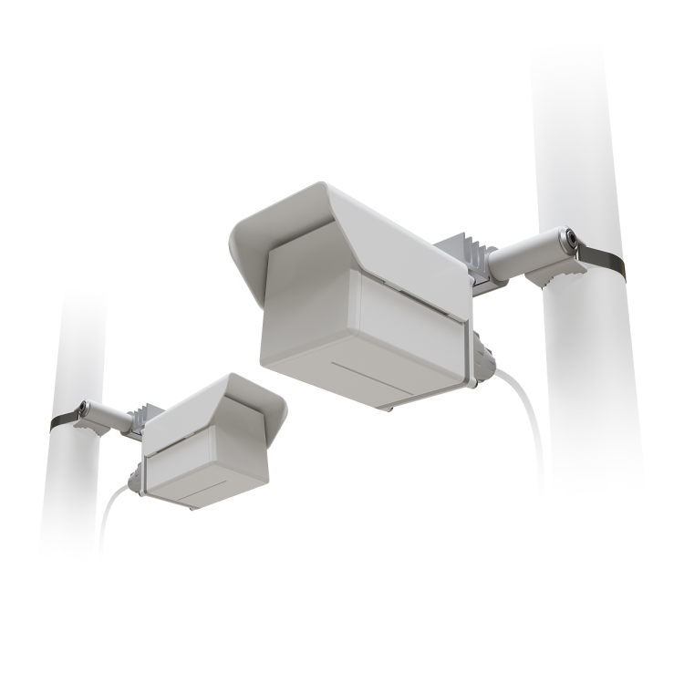 CPE inalámbrico MikroTik Wireless Wire Cube Pro - Kit 60 GHz+5 GHz, 2.4 km, PoE, Gigabit - CubeG-5ac60aypair