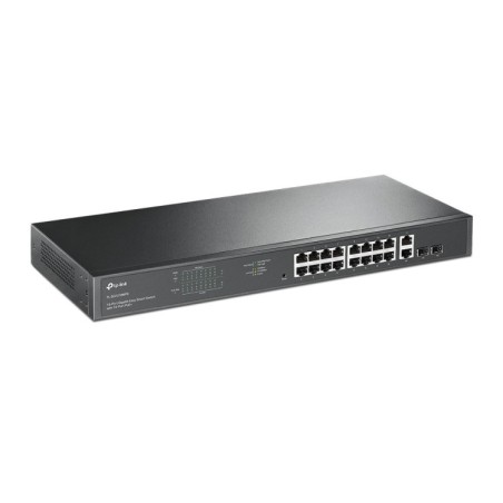 Smart Switch de 18 puertos Gb (x16 puertos POE+ 250W), x2 RJ45/SFP. Características Capa 2. RACK