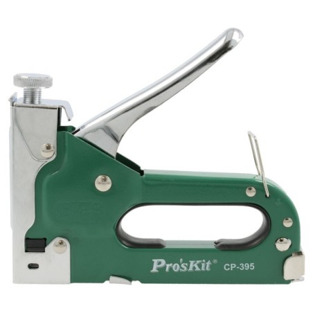 Grapadora de acero, manual, para grapas grapas planas, curvas y clavos.