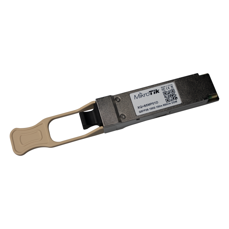 Módulo QSFFP28, 100Gb hasta 100mts (850nm). Para CCR2216, CRS504 or CRS518
