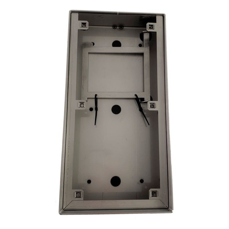 Caja para interfono video especial, para montaje en superficie acero inox