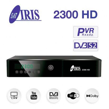 Iris 2300 HD SAT (S2), FULL HD, H.265, Wifi integrado