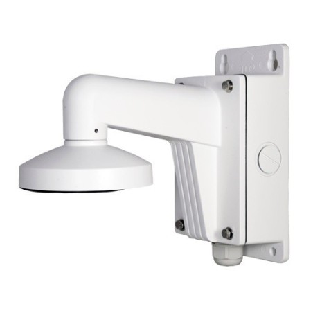 Soporte de pared Hikvision DS-1272ZJ-120B - Aleación aluminio, carga 1.5 kg, con caja de conexión, interior/exterior, compatibl
