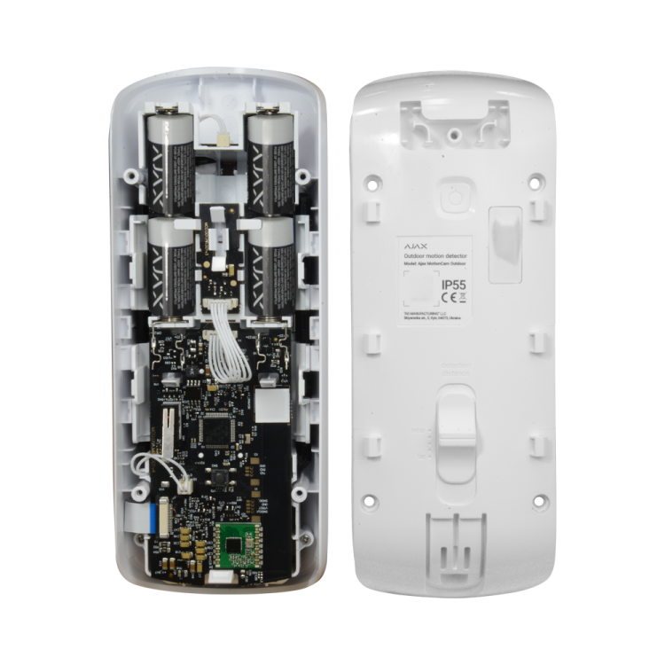 Fotodetector exterior Ajax AJ-MOTIONCAMOUTDOOR-PHOD-W - PhOD, Antimascotas, Cámara PIR, IP55. Blanco