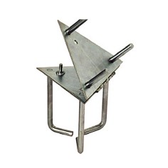 Base abatible con garras para torre de 180mm,placa de 230x4mm, enlace enroscado W 3/8
