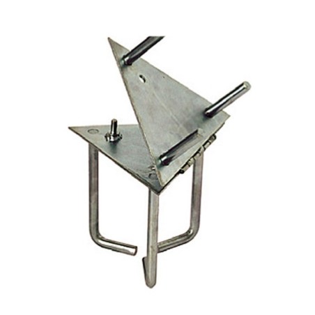 Base abatible con garras para torre de 180mm,placa de 230x4mm, enlace enroscado W 3/8