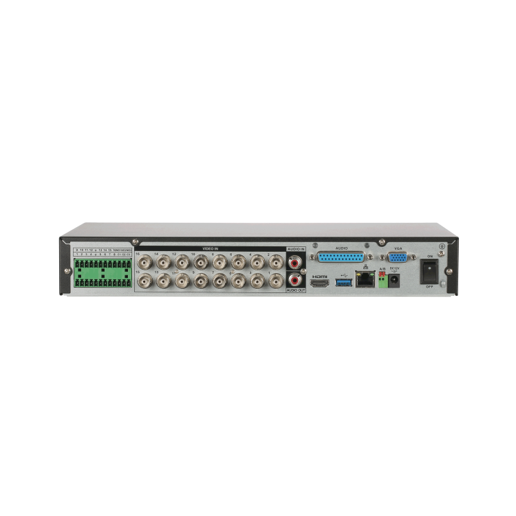 DVR 5 n1 de 16ch + 16 IP hasta 8Mpx. H.265+, 1 HDD. Alarmas