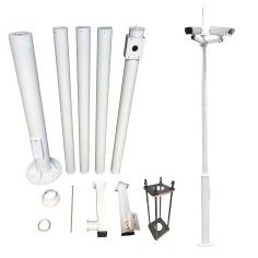Mástil cámara SAM-4472 OEM acero galvanizado 6 metros con soportes