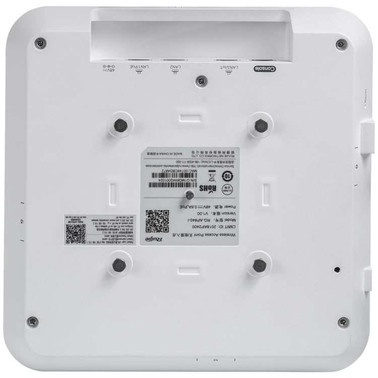 Punto de acceso WIFI 6  AX 2.4/5Ghz, 20dBm, 3dBi, x3 puerto Gb + 1x Gb trasero, 2×2 2.4GHz, 4×4 5GHz. L3 ROAMING.