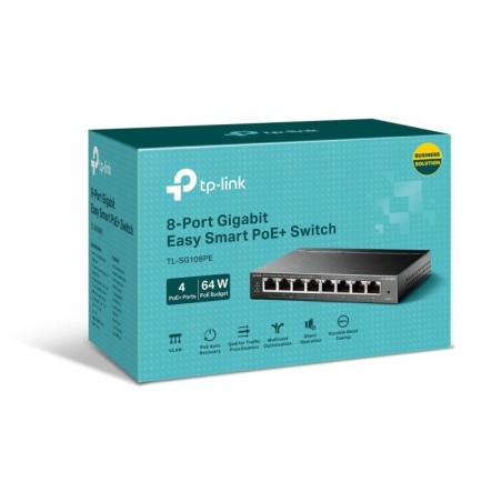 Switch Easy Smart TP-Link TL-SG108PE - 8p Gigabit PoE+