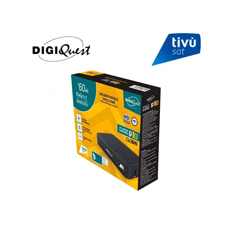 Digiquest SAT (S2) + Tarjeta TivuSat, Ethernet, PVR
