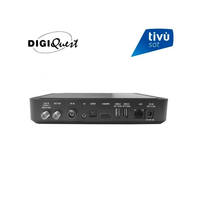 Digiquest COMBO SAT 4K (S2) y TDT DVB-T2 + Tarjeta TivuSat 4K Ultra HD, Ethernet, PVR