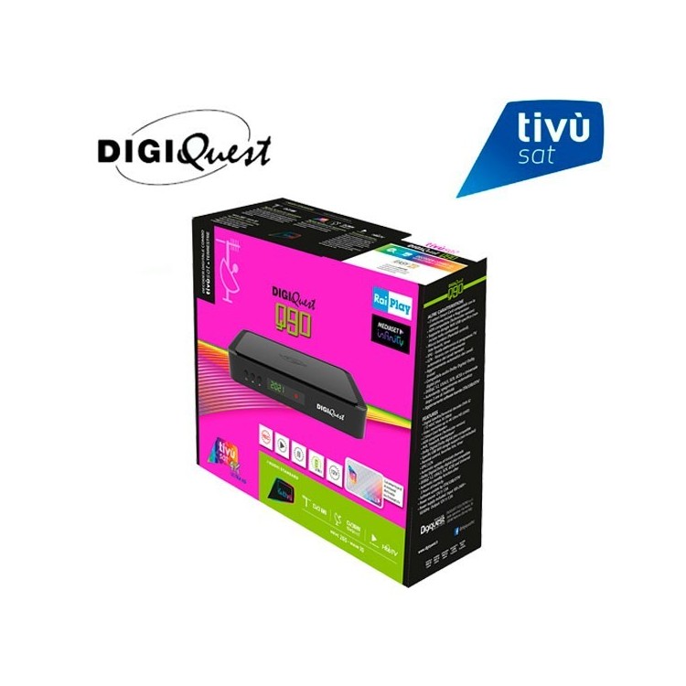 Digiquest COMBO SAT 4K (S2) y TDT DVB-T2 + Tarjeta TivuSat 4K Ultra HD, Ethernet, PVR