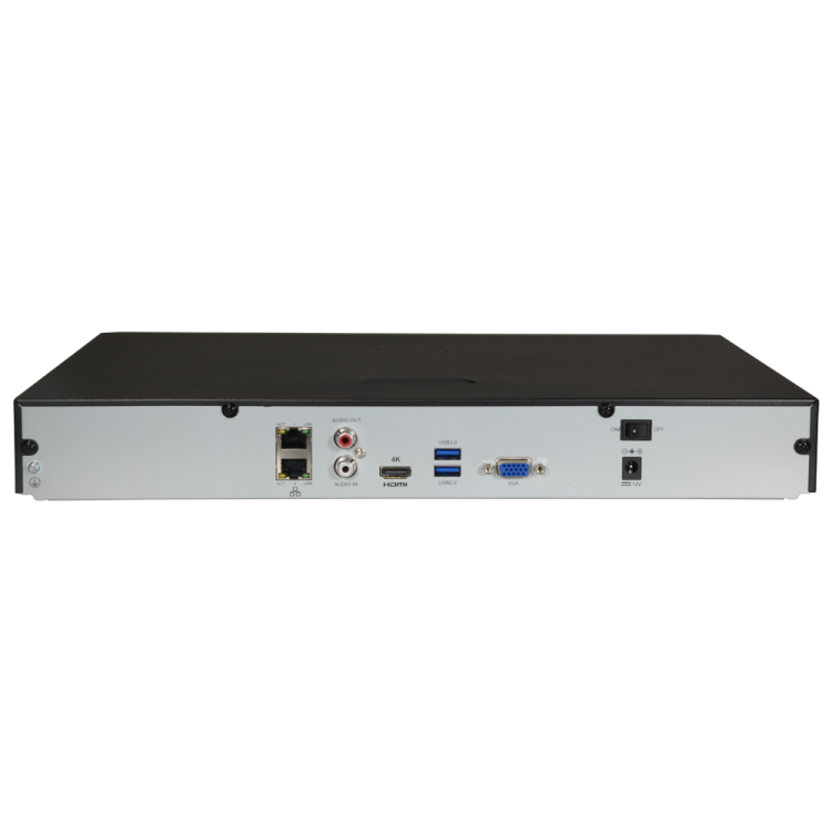 NVR 16ch IP hasta 8Mpx, 160Mbps, H.265+, 2 HDD