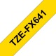 Cinta laminada flexible. Texto negro sobre fondo Amarillo. 18mm (8mts de largo)