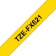 Cinta laminada flexible. Texto negro sobre fondo amarillo. 9mm (8mts de largo)