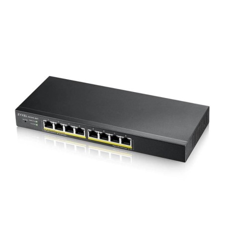 Switch x8 Gb POE 60W Gestión Smart mode, standalone o NebulaFlex Cloud. Sin ventilador. Sobremesa
