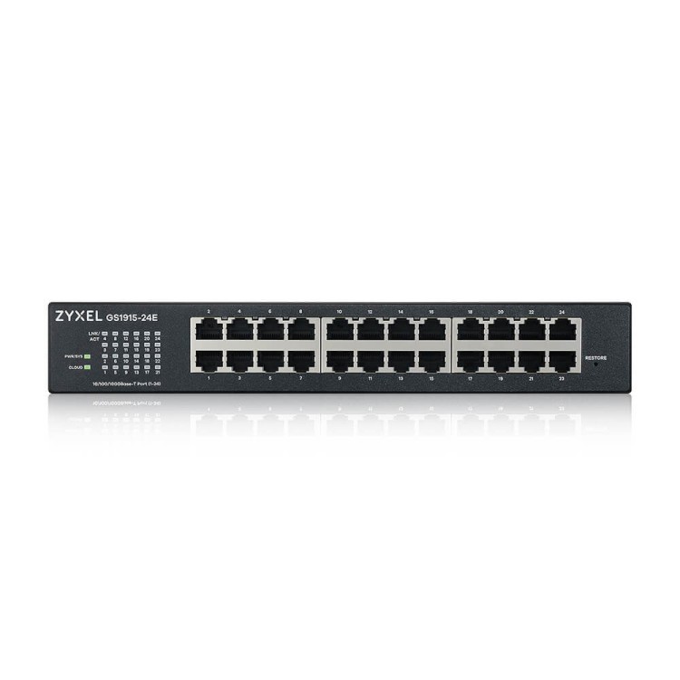 Switch x24 puertos Gb, Gestión híbrida Smart mode, standalone o NebulaFlex Cloud. Para escritorio/Rack