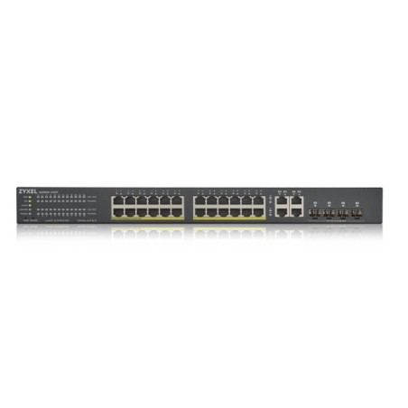 Switch x24 Gb POE 170W y x4 SFP. Gestión híbrida Smart mode, standalone o NebulaFlex Cloud. Para escritorio/rack