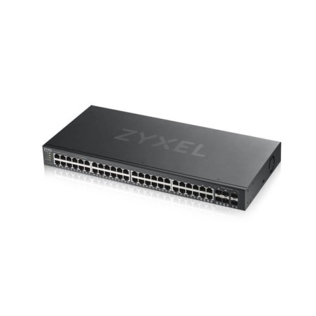 Switch x44 Gb, x4 Combo y x4 SFP. Gestión híbrida Smart mode, standalone o NebulaFlex Cloud. Refrigeración ultrasilenciosa. Par