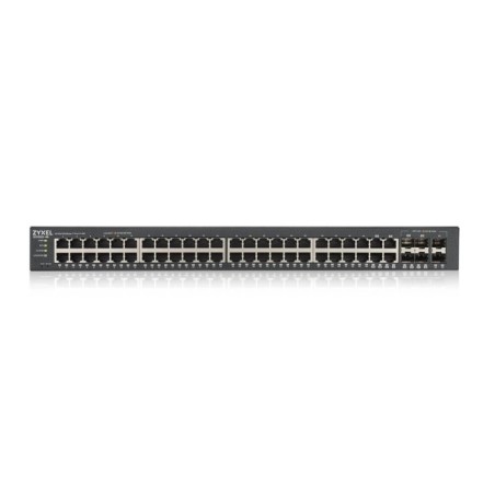 Switch x44 Gb, x4 Combo y x4 SFP. Gestión híbrida Smart mode, standalone o NebulaFlex Cloud. Refrigeración ultrasilenciosa. Par