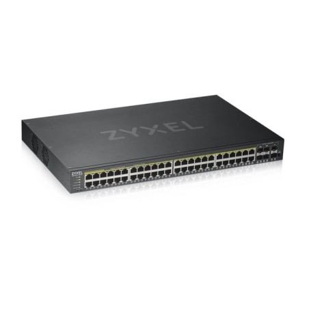 Switch x44 Gb POE 375W, x4 SFP y x4 COMBO. Gestión híbrida Smart mode, standalone o NebulaFlex Cloud. Escritorio/rack