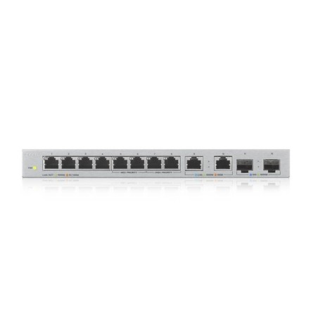 Switch de escritorio, no gestionable, de 5 puertos Gigabit, x2 puertos de 2.5Gb y x2 puertos SFP+. Escritorio/Rack