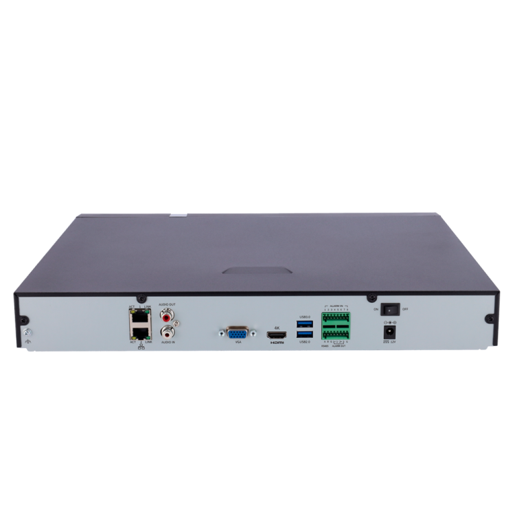 NVR 16ch IP hasta 12Mpx, 320Mbps, H.265+, 2 HDD