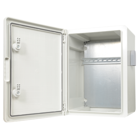 Caja de exterior poliester IP65. Dimensiones 40x30x22cm