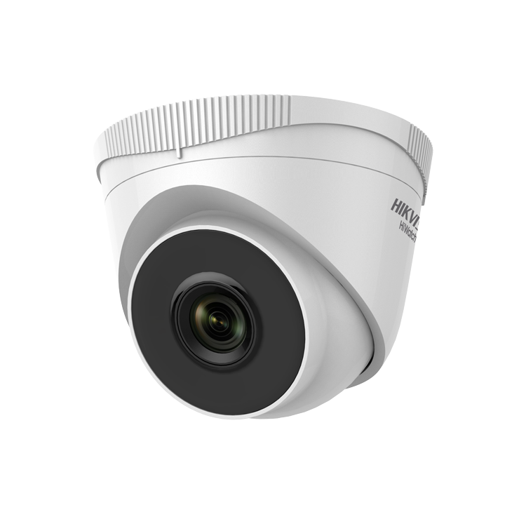 Cámara IP turret HiWatch HWI-T240H - 4 MP, lente fija 2.8 mm, IR 30 m, PoE, IP67 IK10