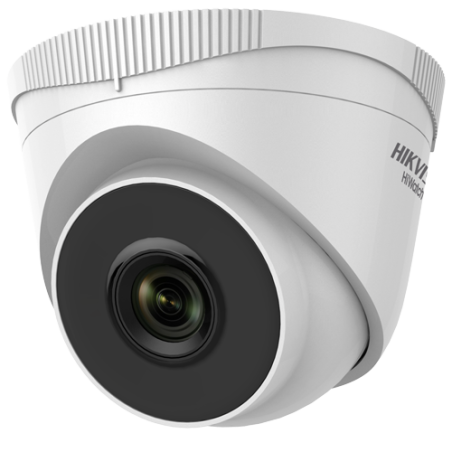 Cámara IP turret HiWatch HWI-T240H - 4 MP, lente fija 2.8 mm, IR 30 m, PoE, IP67 IK10